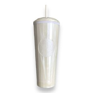 Starbucks White Pearl Dome Kaleidoscope 2022 Tumbler Cold Cup Venti 24oz